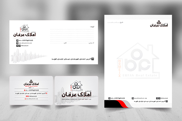 طرح لایه باز ست اداری مشاور املاک