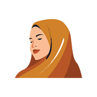 وکتور زن مسلمان