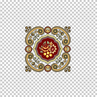 عکس برش خورده اسلیمی و تذهیب حاشیه طرح زرشکی