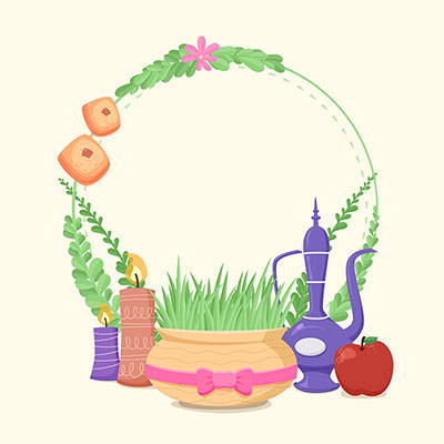 وکتور سبزه سفره عید