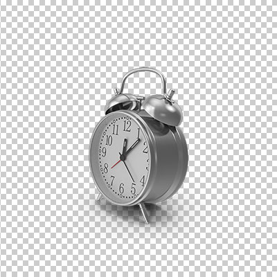 عکس برش خورده سه بعدی ساعت زنگدار رو میزی