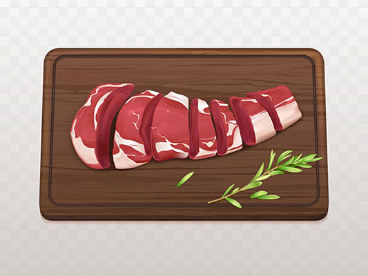 وکتور گوشت خورد شده