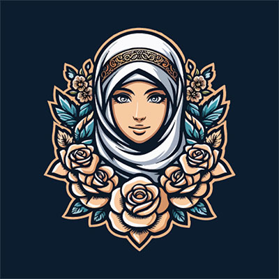 وکتور لوگوی زن با حجاب