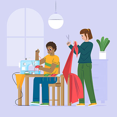 وکتور خیاطی لباس