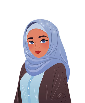 وکتور بانوی با حجاب