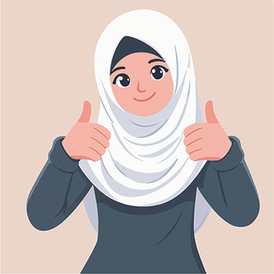 وکتور کاراکتر زن با حجاب