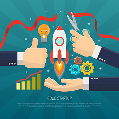 وکتور کاراکتر کارآفرینی و شروع خوب