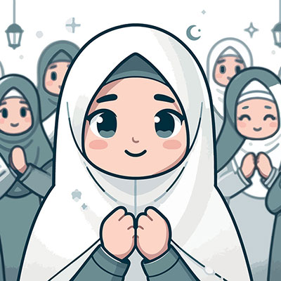 وکتور دانش آموز با حجاب