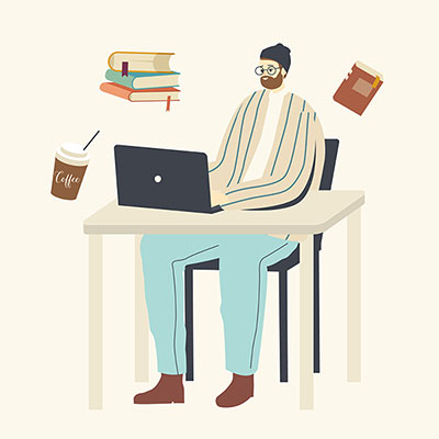 وکتور استفاده از کامپیوتر برای درس و آموزش