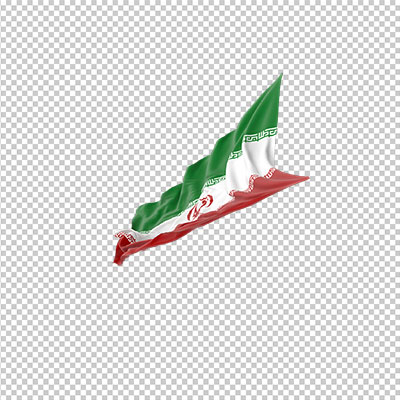 عکس برش خورده سه بعدی پرچم ایران