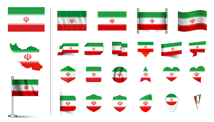 طرح وکتور باکیفیت از پرچم ایران
