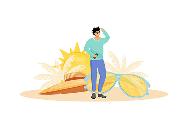 وکتور تبلیغات عینک آفتابی