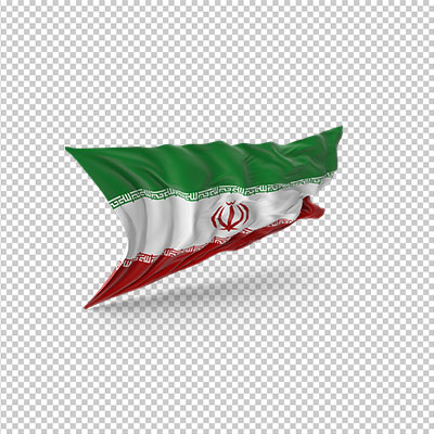 عکس برش خورده سه بعدی پرچم کشور ایران