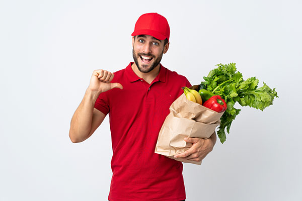 عکس کاراکتر کارگر فروشگاه مواد غذایی
