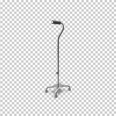 عکس برش خورده سه بعدی عصای فلزی سه پایه