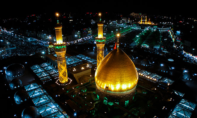 عکس هوایی گنبد امام حسین (ع)، کربلا