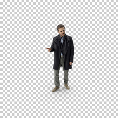 عکس برش خورده سه بعدی پالتو