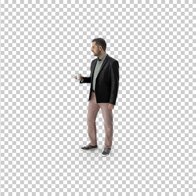 عکس برش خورده سه بعدی کت مشکی