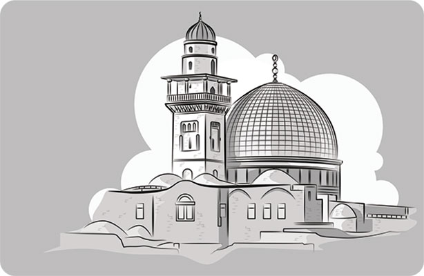 وکتور مسجد الاقصی و قبه الصخره