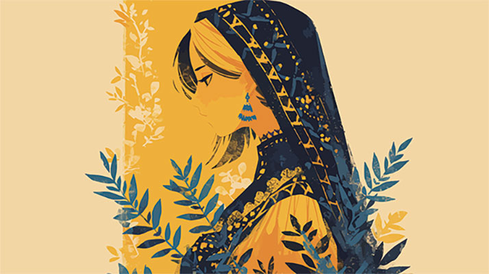 طرح وکتور گرافیکی بانوی حجاب