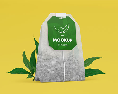 موکاپ بسته بندی تیبگ چای