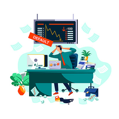 وکتور بازار بورس نا منظم