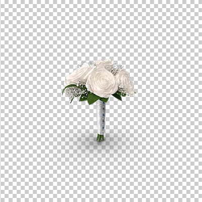 عکس برش خورده سه بعدی دسته گل عروس