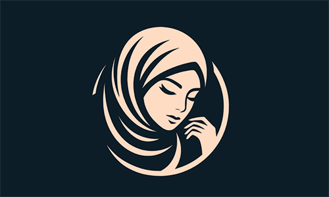 وکتور بانوی با حجاب
