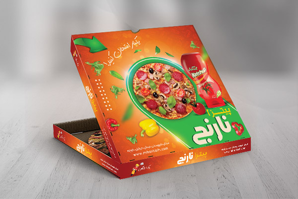 طح لایه باز جعبه پیتزا