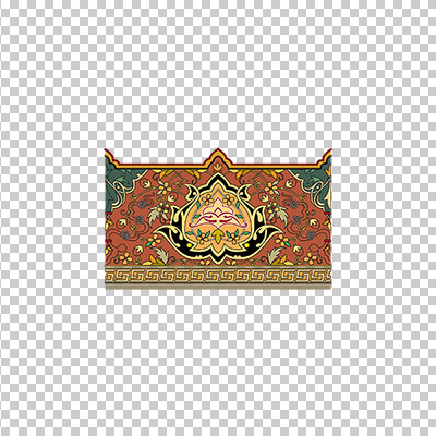 عکس برش خورده اسلیمی و تذهیب حاشیه گلیم فرش