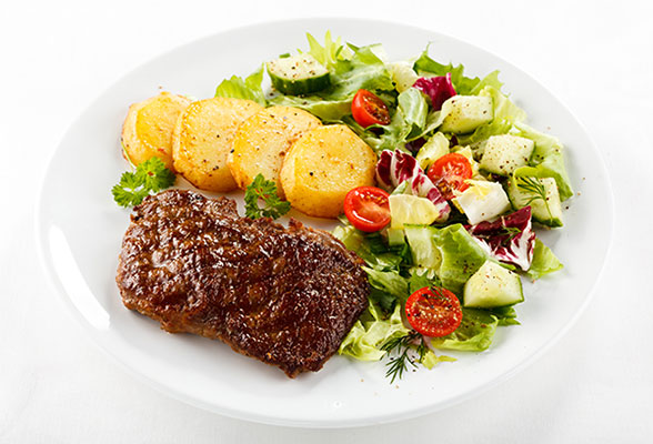 عکس تبلیغاتی غذا استیک گوشت