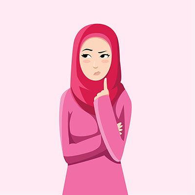 وکتور زن محجبه