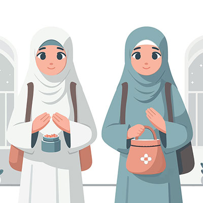 وکتور دانش آموز با حجاب