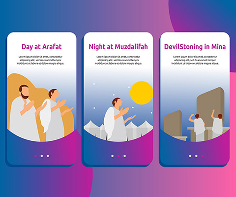 وکتور اسلاید ارکان حج
