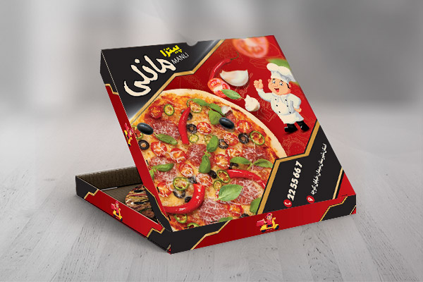 طح لایه باز جعبه پیتزا