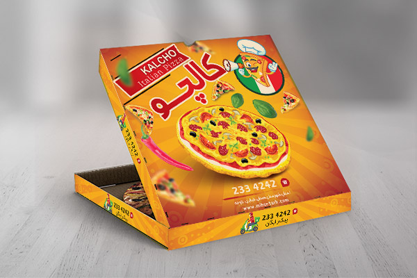 طح لایه باز جعبه پیتزا