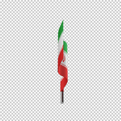 عکس برش خورده سه بعدی پرچم ایران