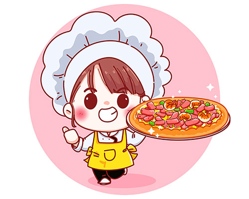 وکتور بچه آشپز پیتزا فروشی
