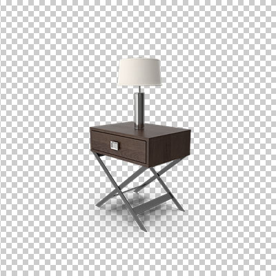 عکس برش خورده سه بعدی میز و آباژور