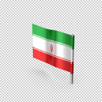 عکس برش خورده سه بعدی پرچم ایرن