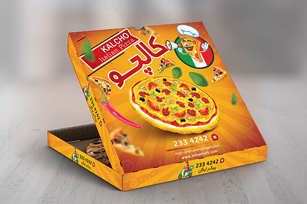 طح لایه باز جعبه پیتزا