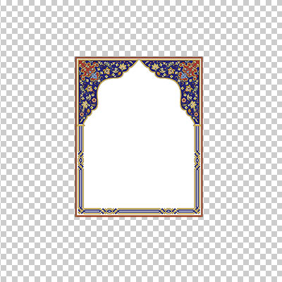 عکس برش خورده اسلیمی و تذهیب حاشیه طرح جلد کتاب