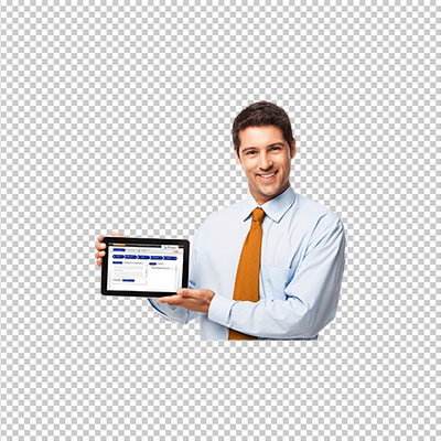 عکس برش خورده تبلیغات تبلت