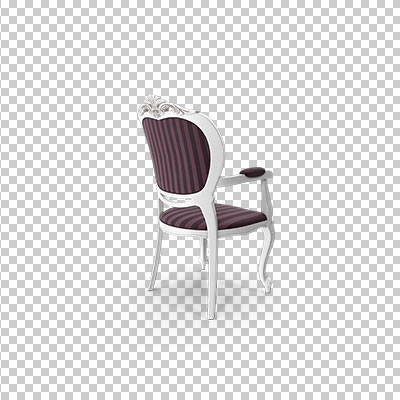 عکس برش خورده سه بعدی مبل صندلی بنفش