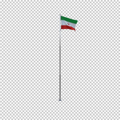عکس برش خورده سه بعدی پرچم ملی ایران