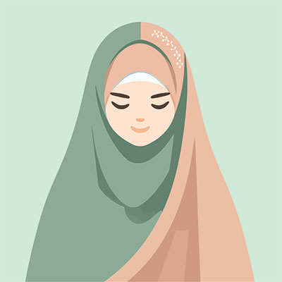 وکتور بانوی با حجاب