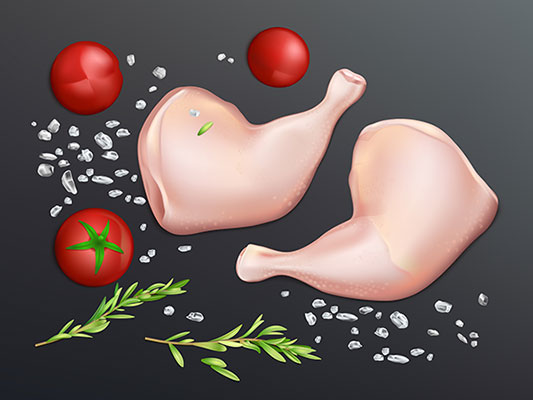 وکتور ران مرغ