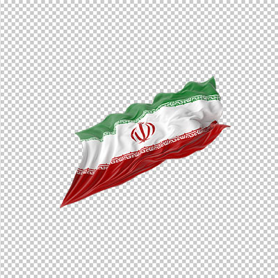 عکس برش خورده سه بعدی پرچم ملی ایران