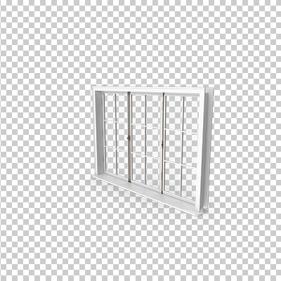 عکس برش خورده سه بعدی پنجره بزرگ سالنی