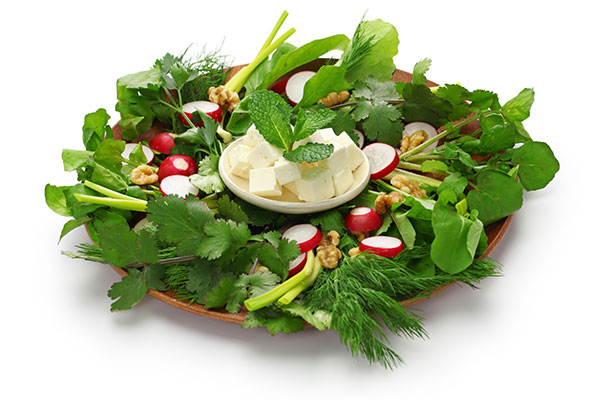 عکس پنیر و سبزی